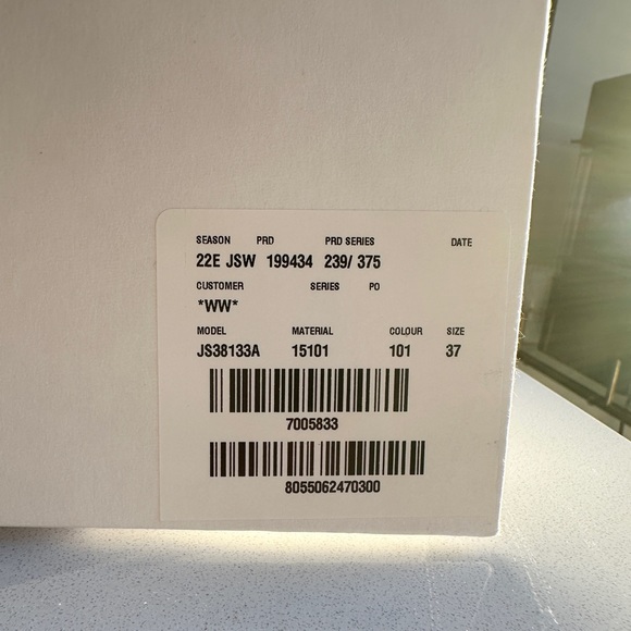 Jil Sander White Canvas Platform Sneakers NIB Size 37 - Picture 7 of 7